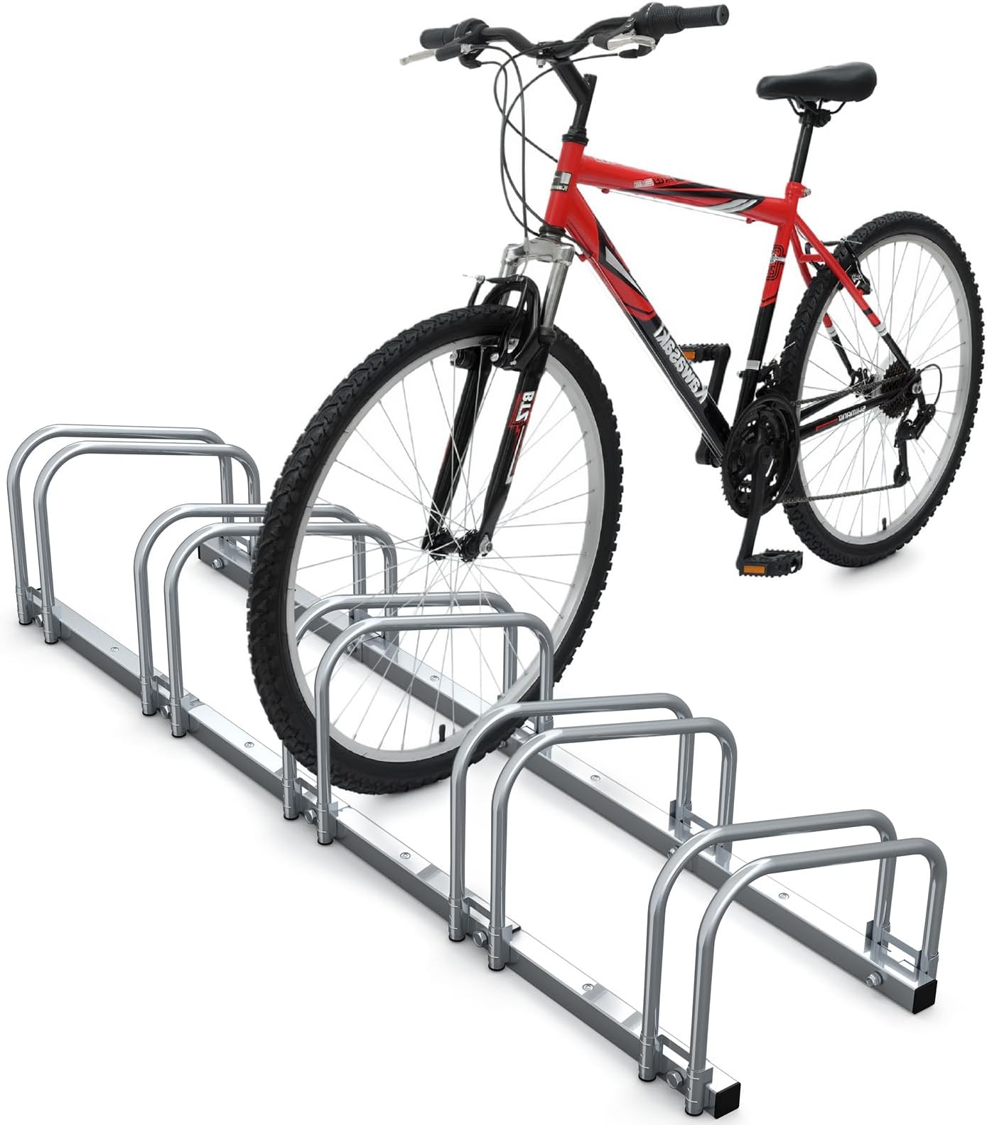 VOUNOT® 4 Bike Stand Floor or Wall Mounted Bike Rack for Garage Bicycle Parking Rack Cycle Storage Locking Stand