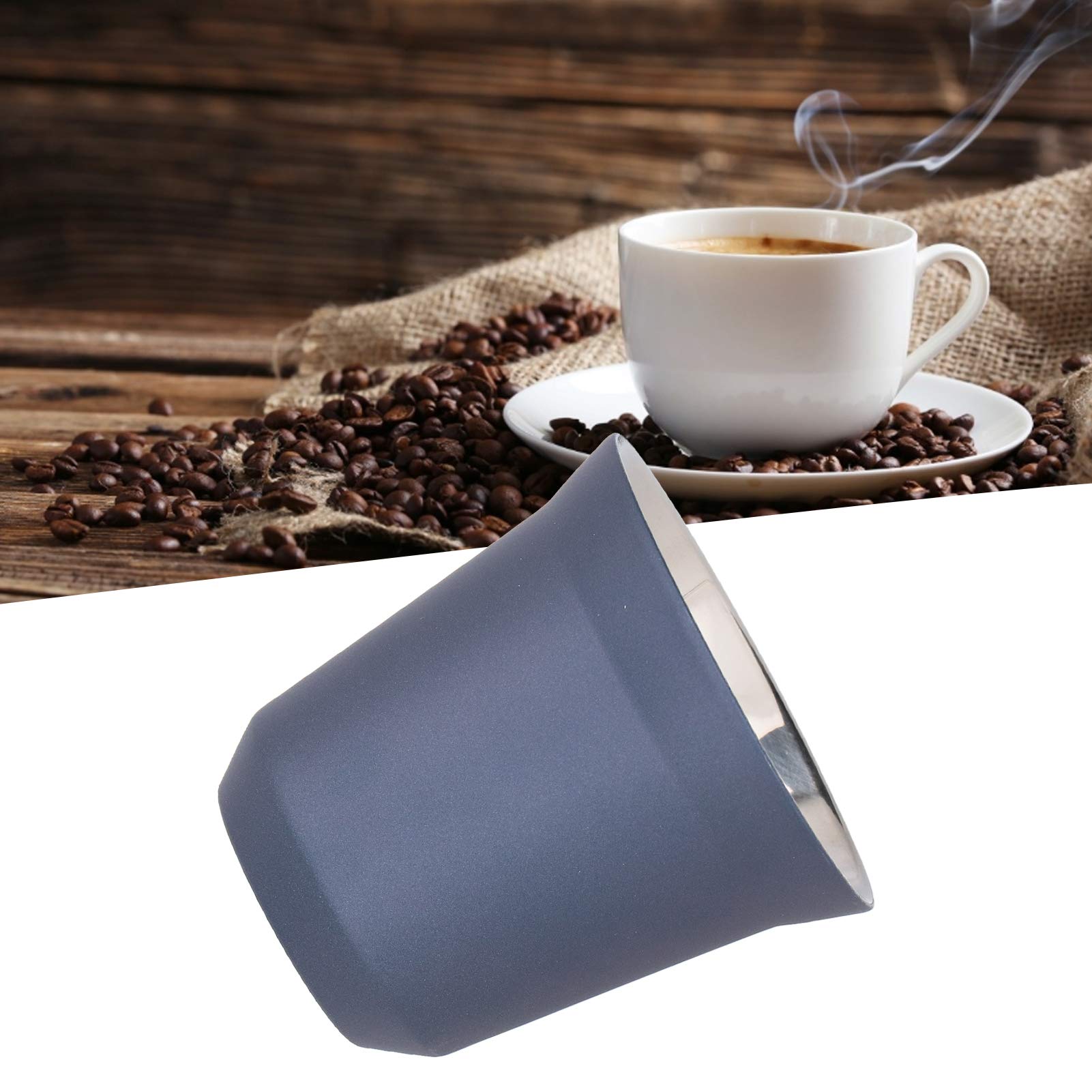 Tazza da Caffè in Acciaio Inox 304 a Doppia Parete da 300ml, Riutilizzabile, in