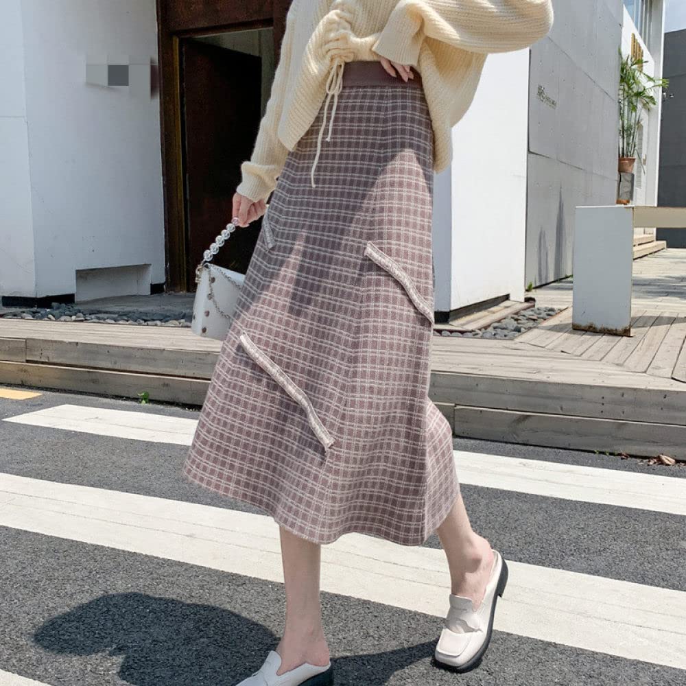 Gonne Lunghe Invernali,Gonne in Maglia Boho per Donna Lunghezza Midi Nappa di Pizzo Fluida Gonne Invernali Nere Vita Elasticizzata Gonne A Pieghe Gonna A Vita Alta Gonna A Pendolo Grande