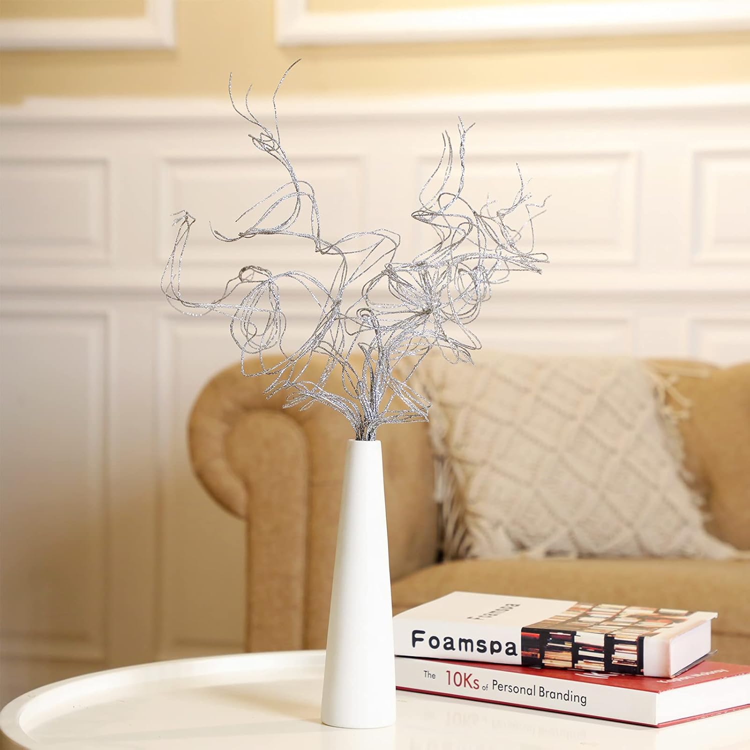 Glitter Curly Ting Ting Branches Christmas Branches Vase Filler