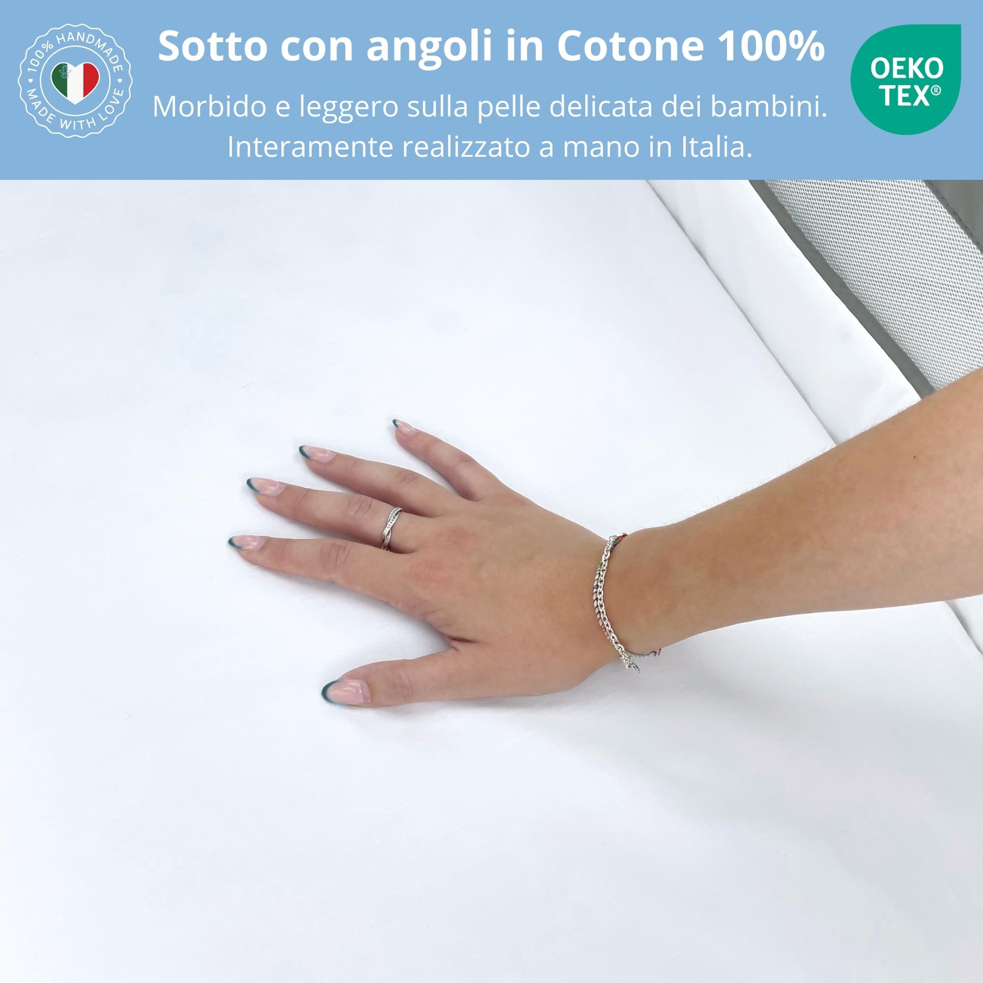 baby idea Lenzuola Next To Me 3 Pezzi Compatibili Culla Neonato 83x50 Lenzuola culla Fantasia + Sotto con Angoli + Federa Cuscino 100% Cotone Certificato Oeko Tex Made in Italy (Stellina Rosa 3 Pz)