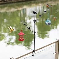 Vista 5 de Comedero para pájaros de cubierta con múltiples ganchos y ramas ajustables para porche