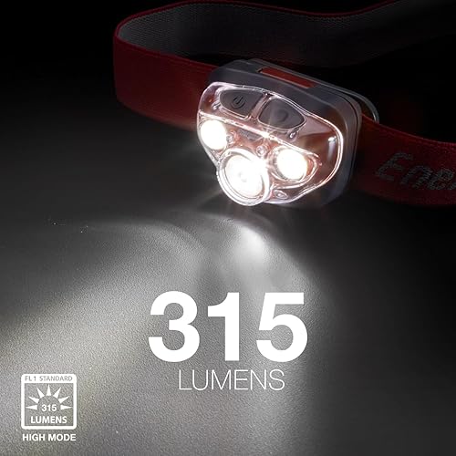 Vista 11 de Energizer Vision HD+ LED Headlamp, Water Resistant Bright Headlamp with Digital Focus, Camping Gear and Emergency Light, Batteries Included, Pack of