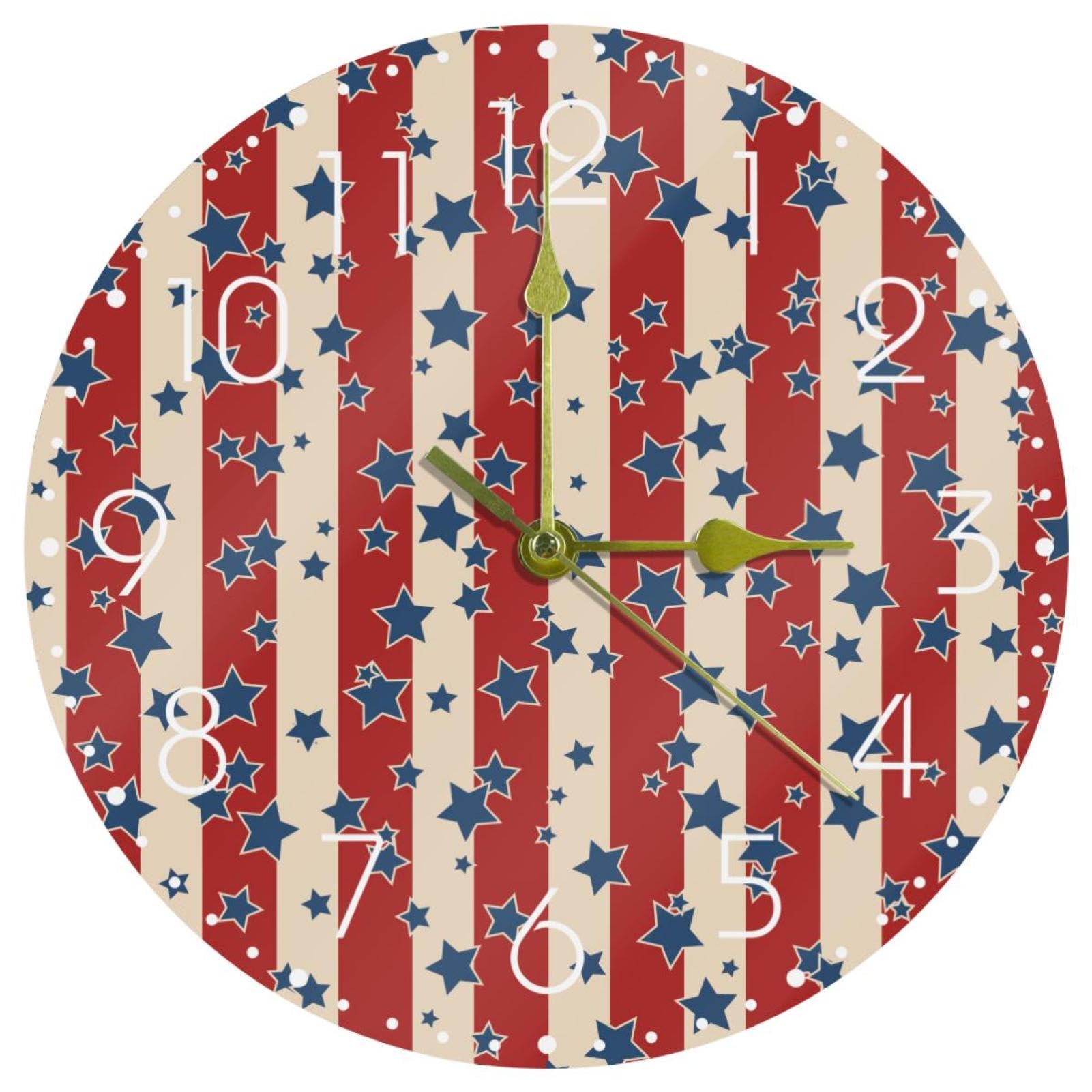 Horloge murale acrylique ronde de 25,4 cm silencieuse à piles