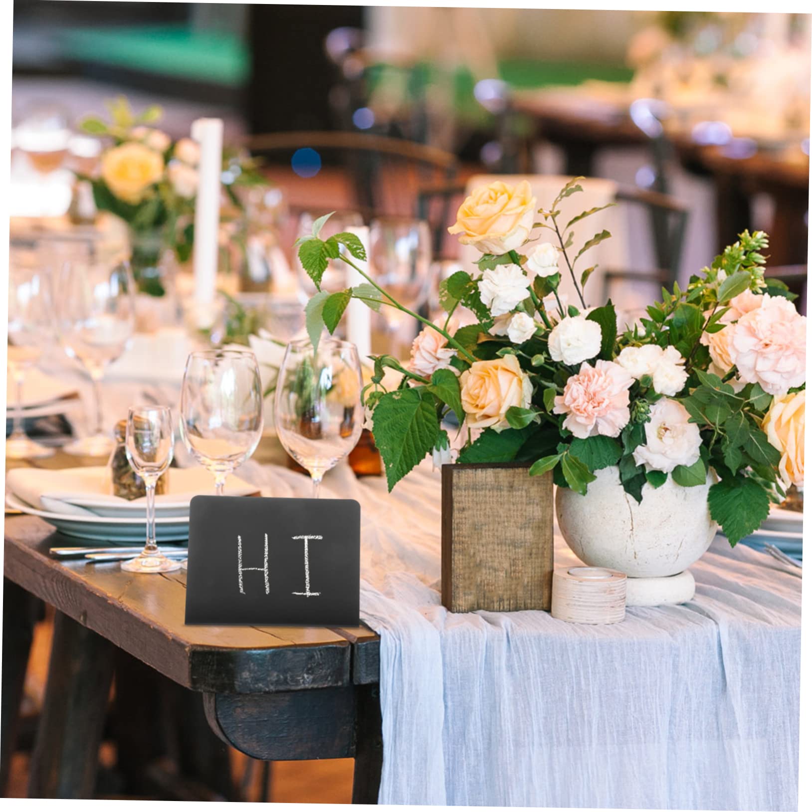 SHINEOFI 30stücke Mini Kreidetafeln Wiederverwendbare Acryl Nachrichtenschilder Für Hochzeiten Partys Buffets Tischkarten Und Menüs Förmiger Standfuß Stabil Und Einfach Zu Beschriften