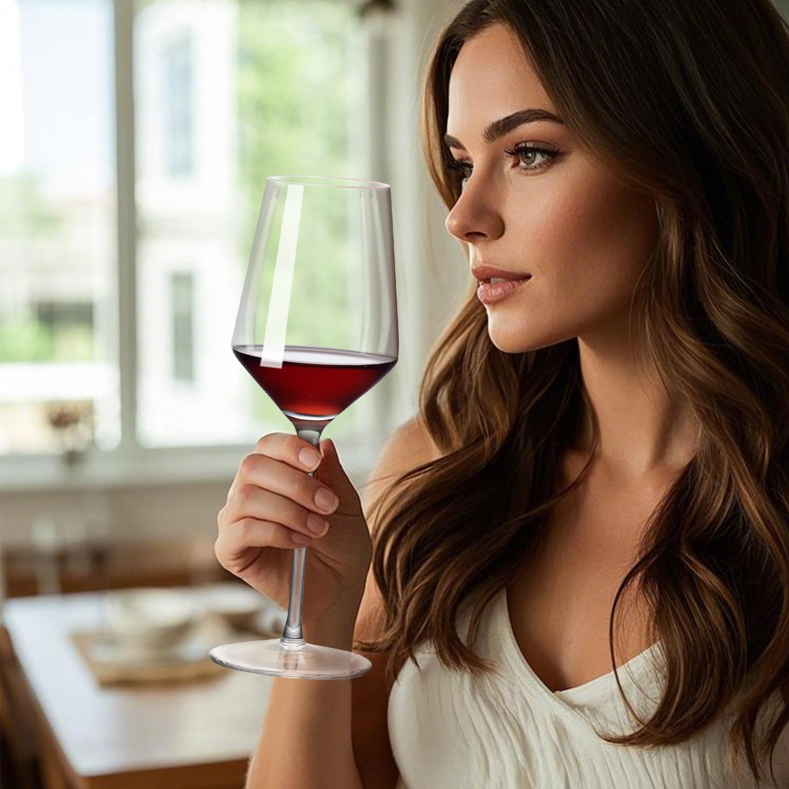 ACHEER Juego de 6 copas de vino sopladas a mano