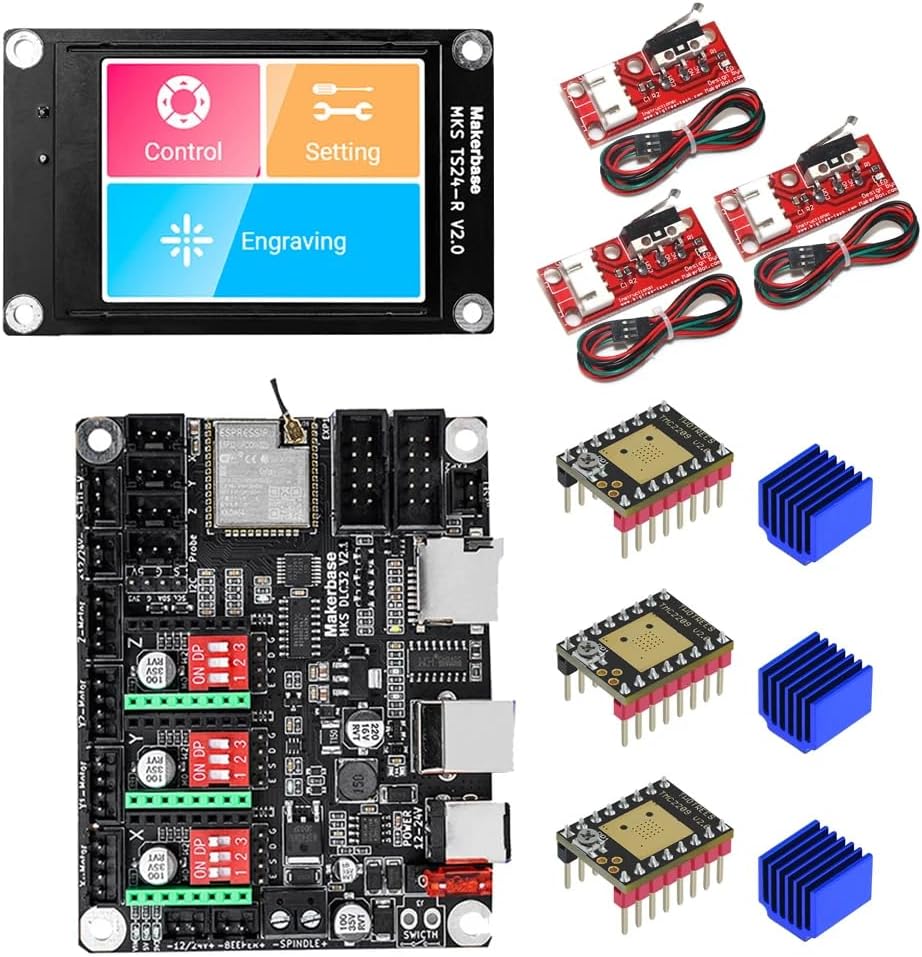 MKS DLC32 v2 32bits GRBL Offline WiFi Controller TS35-R LCD Display CNC3018 MAX PRO Upgrade Kits for CNC Laser Engraving Machine (Suit-13)