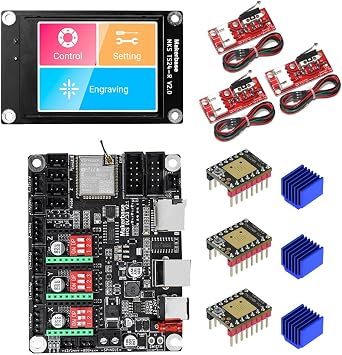 HANLEES GRBL Shield Laser Control Card MKS DLC32 V2.1 TS35 LCD CNC Upgrade Controller for mini Printer Engraving Marking Machine Standard*12