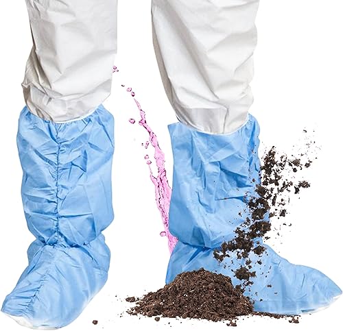 Quest Traction - Fundas desechables para botas y zapatos, protectores antideslizantes de 18 pulgadas de alto, resistentes al agua y al