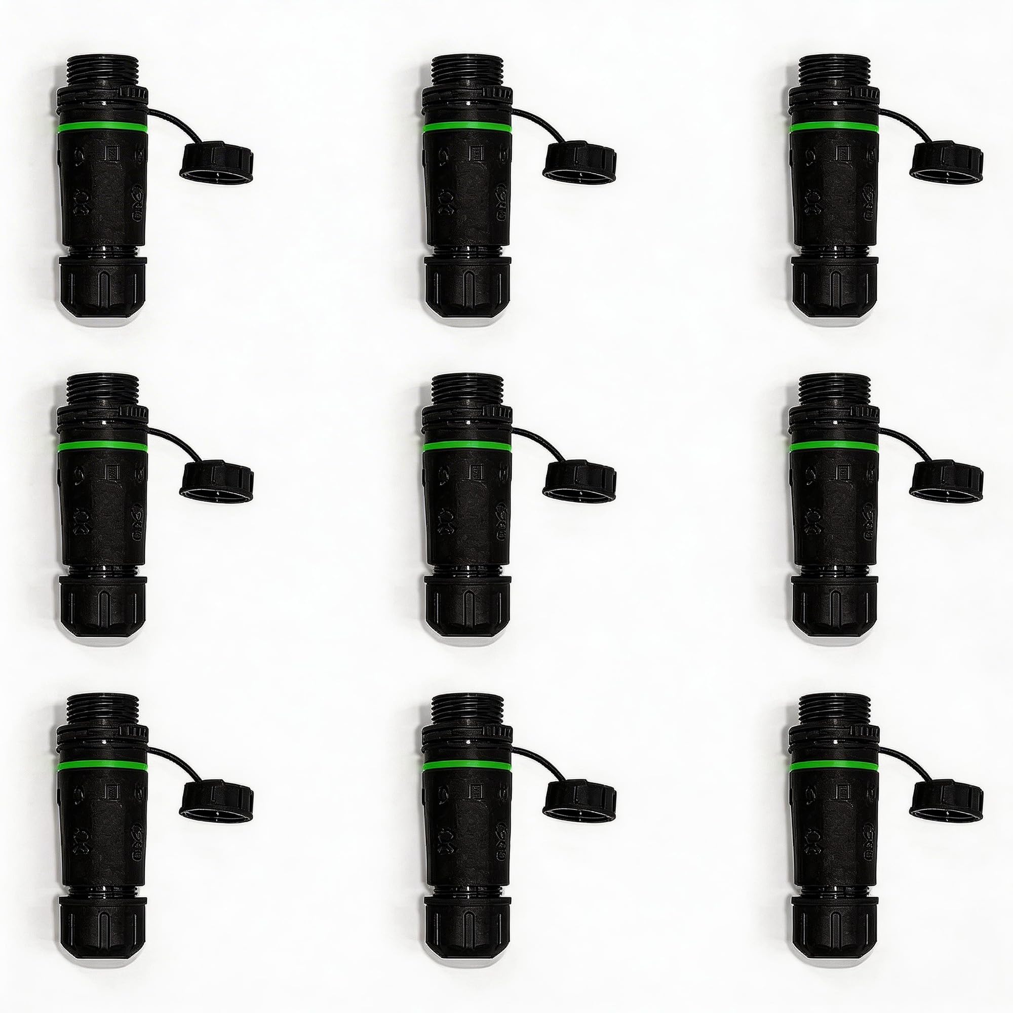 SYSTON Lot de 9 coupleurs RJ45 étanches IP68, coupleur Ethernet femelle vers femelle pour extension de câble réseau LAN CAT6/CAT5 8P8C, connecteur de fil résistant aux intempéries pour intérieur