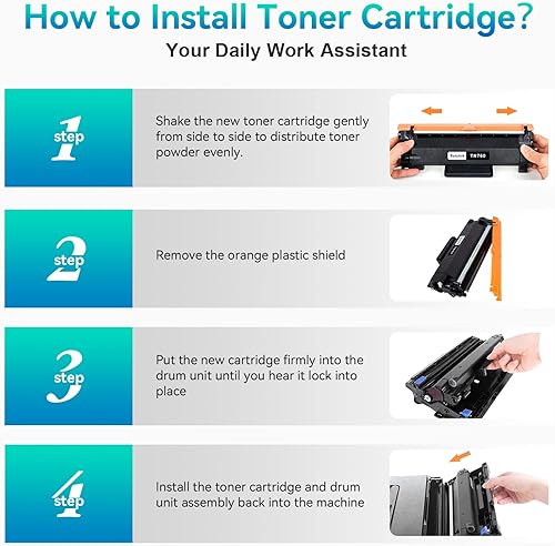 Miniatura 6 de TN730730 TN760760 Compatible con Cartucho de tóner Brother de repuesto para Brother TN-760 TN-730 para usar con MFC-L2710DW HL-L2370DW HL-L2350DW