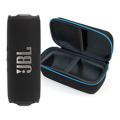 JBL Flip 7 (Black) + Bundle with divvi! Protective Hardshell Case (Black)