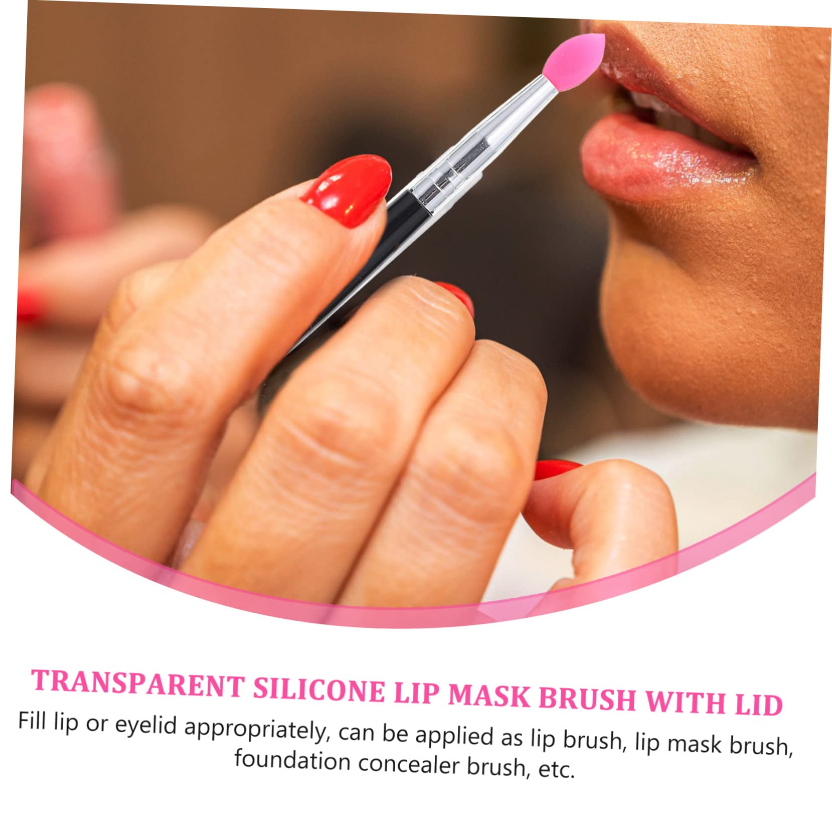 VALICLUD 5Pcs Silicone Eyeshadow Brush Lipstick Applicator for Precise Makeup for Home and Salon Use present for Women Birthdays and Special Occasions