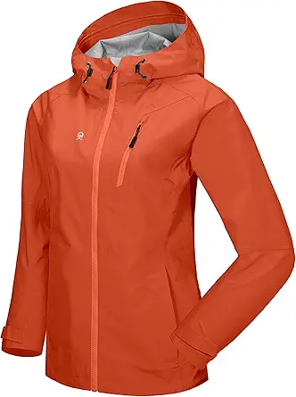 Little Donkey Andy Womens Waterproof Rain Jacket Lightweight Outdoor Windbreaker Rain Coat Shell for Hiking, Travel