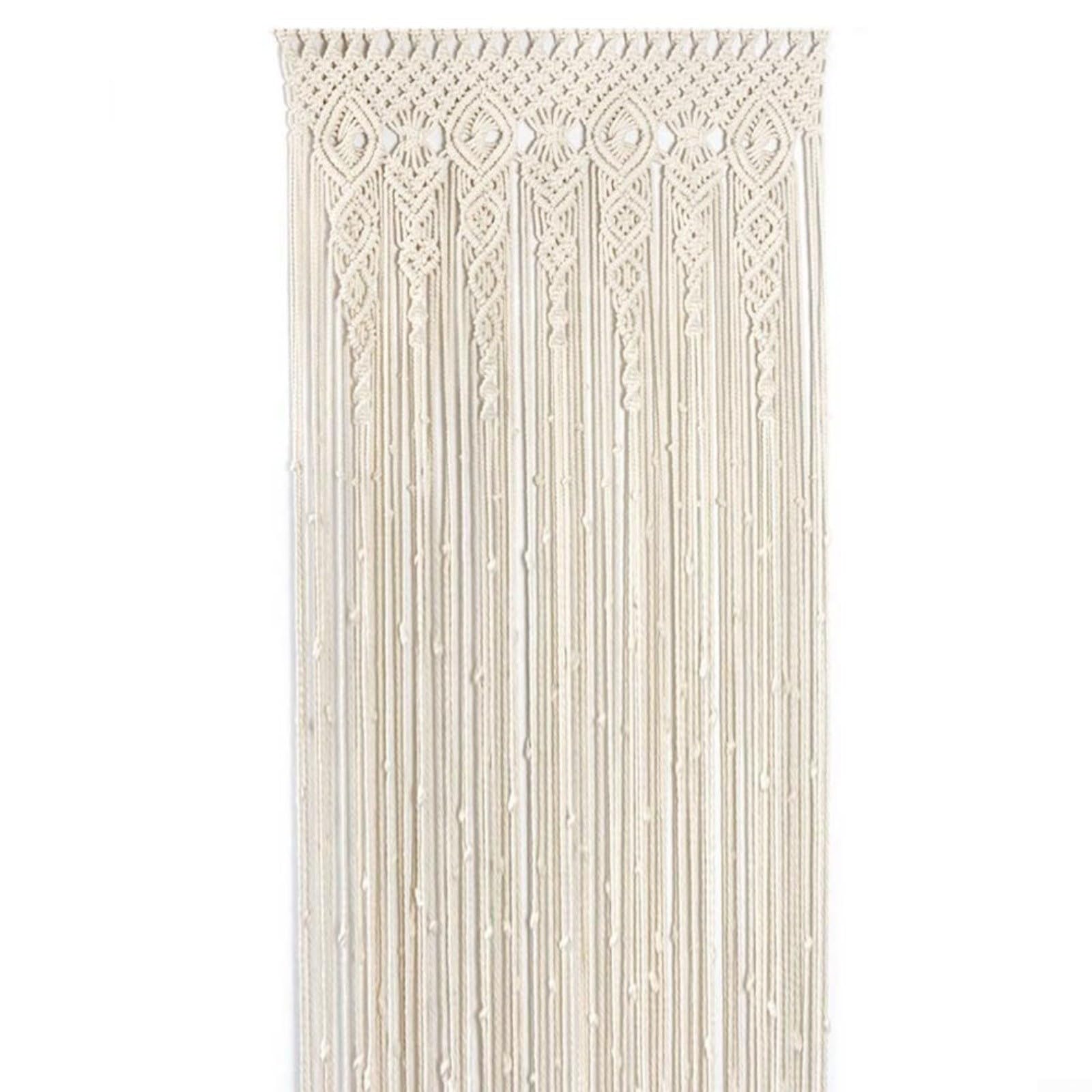 Rideau de porte et de fenêtre, rideau de porte en macramé, tapisserie bohème, séparateur de pièce, panneau décoratif tissé pour toile de fond de mariage, décoration d'intérieur (90 x 180 cm)