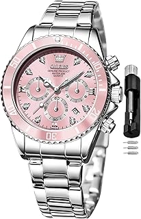 OLEVS Women Watch Fashion Rose Gold Diamond Analog Quartz Female Watches for Women Luxury Dress Ladies Stainless Steel Luminous Waterproof Date Wristwatches