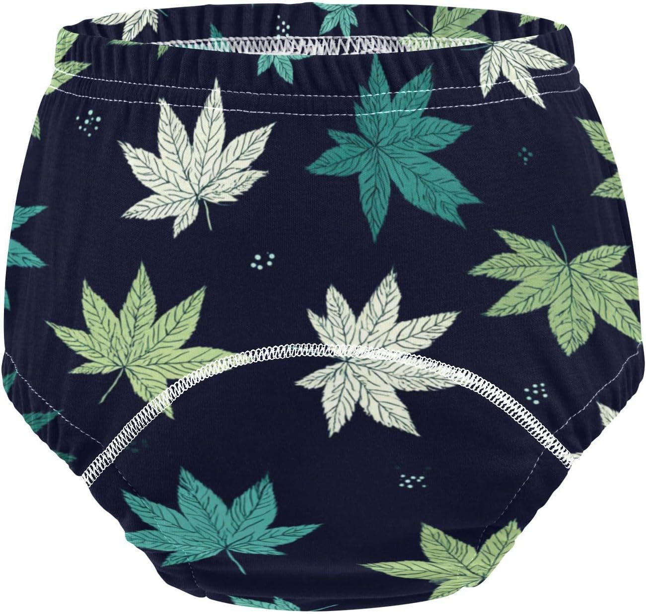 Little Boys Potty Training Pants Reusable Japanese Maple Leaf Navy Sage Green Night Time Potty Training Underwear