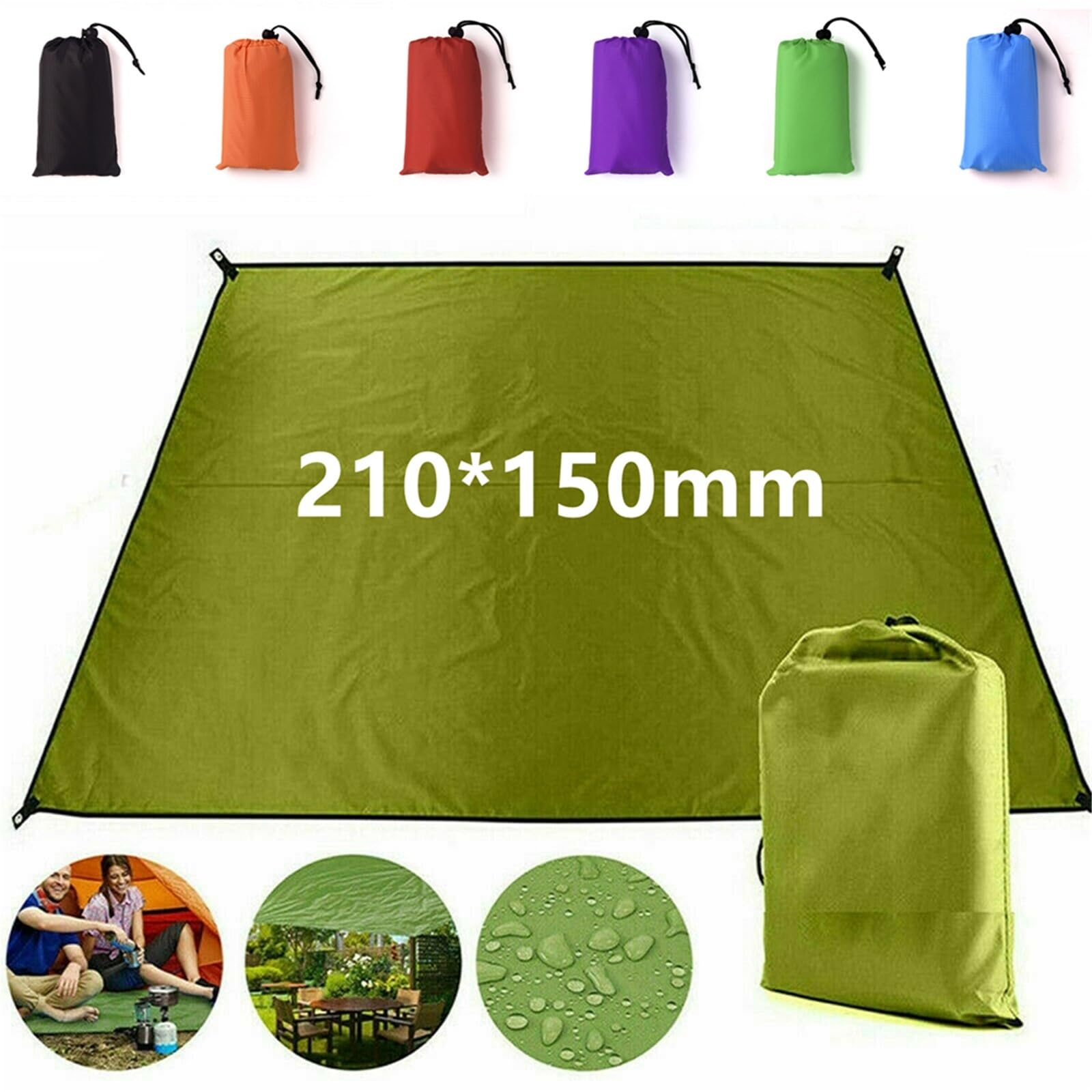 Teli per Tende da Campeggio 2 Pezzi Tende Tarp Pioggia Parasole Amache Riparo Campeggio Sopravvivenza Amache all'aperto Riparo Tende da Picnic Copertura a baldacchino(Orange)