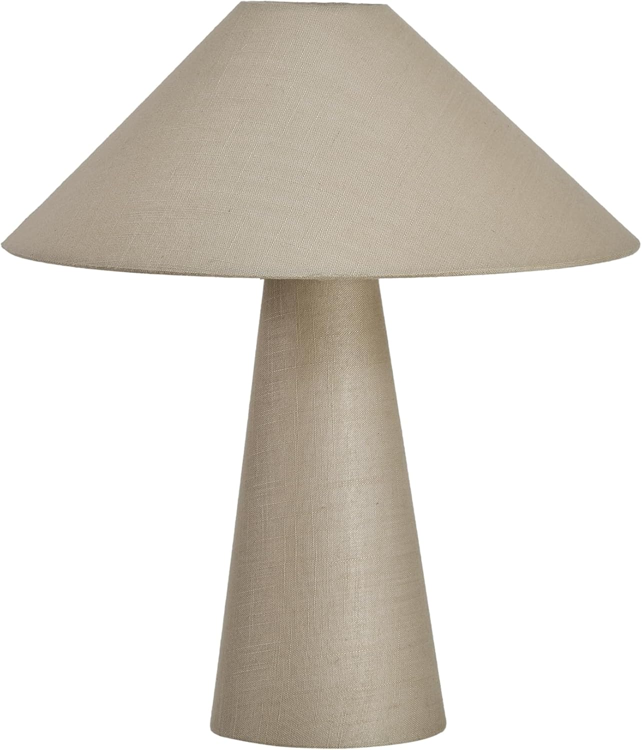 Bloomingville Tall Linen Table Lamp with Shade and Inline Foot Switch, Natural