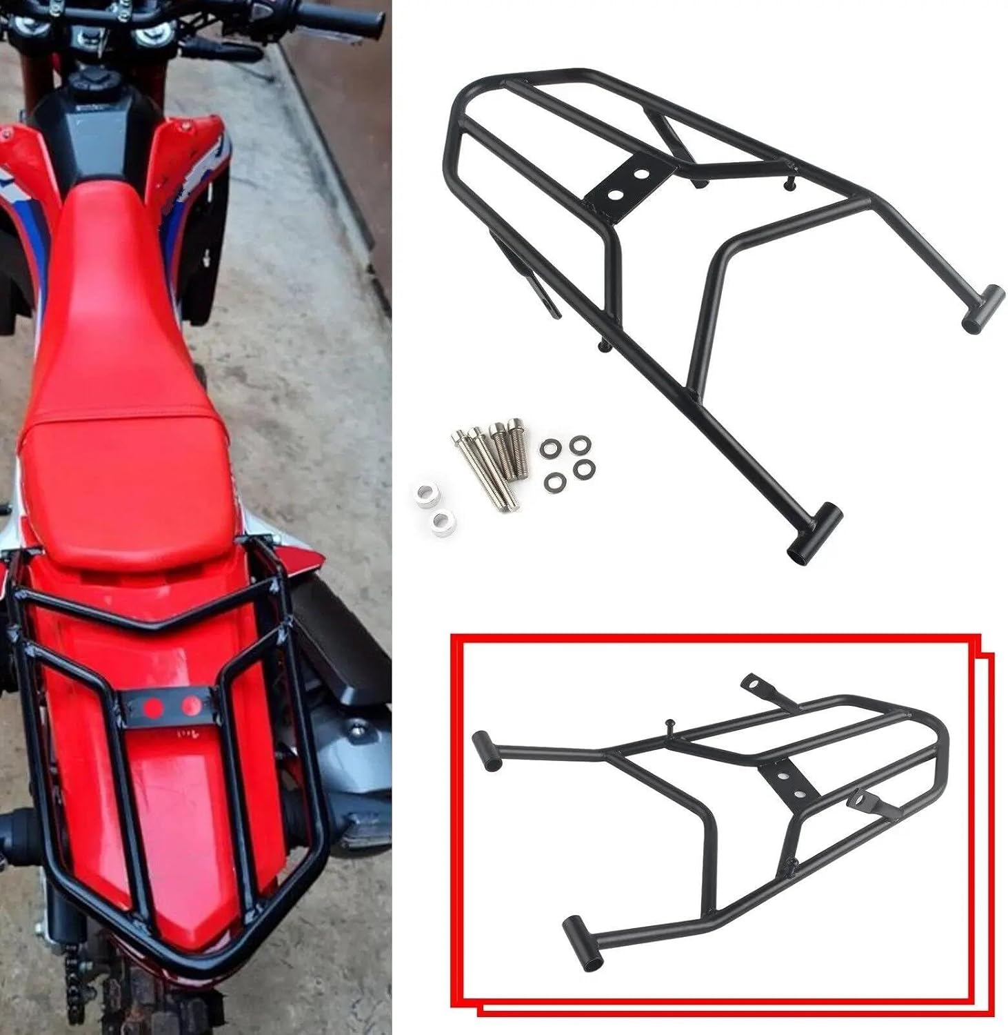 リア荷物ラック オートバイリアラック荷物ブラケットシートシェルフテールカーゴラックエクステンション ために CRF 300L ために