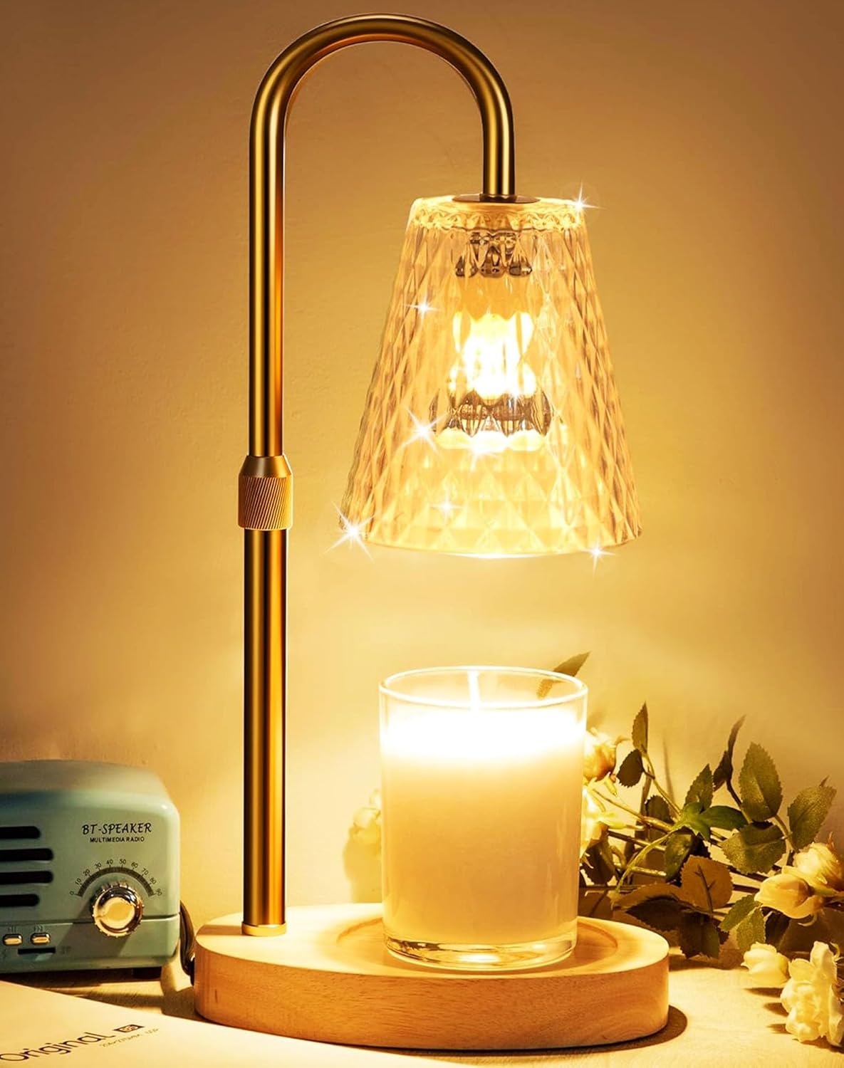 Candle Warmer Lamp with Timer - Adjustable Height
