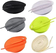 SHOESHINE Fine Quality Shoe Laces for Sport Shoes and Sneakers - 6 Pairs Value Pack Shoelaces
