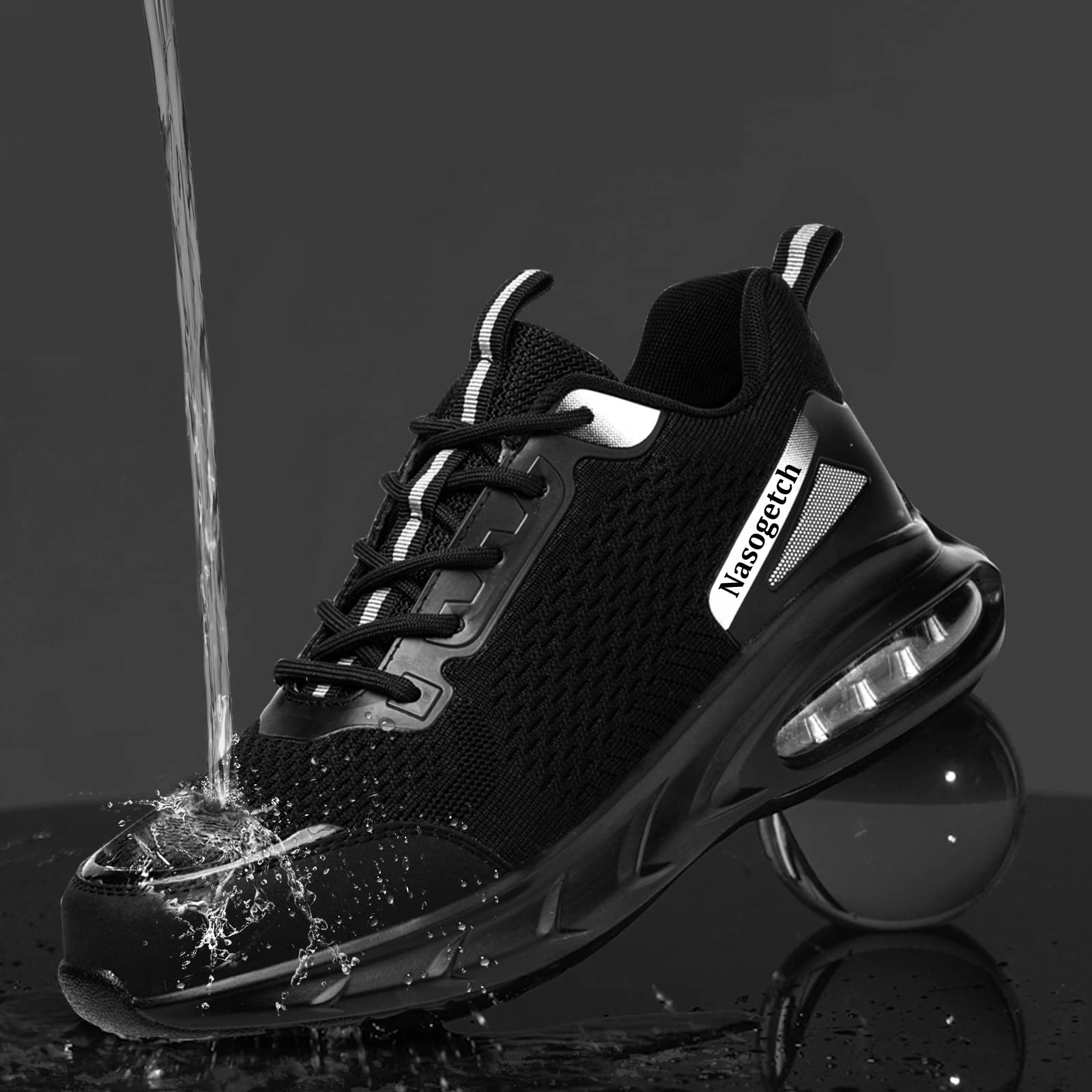 Impermeabili Scarpe Antinfortunistiche Uomo Donna Antiscivolo Scarpe da Lavoro con Punta in Acciaio Leggere Traspiranti Sportive di Sicurezza