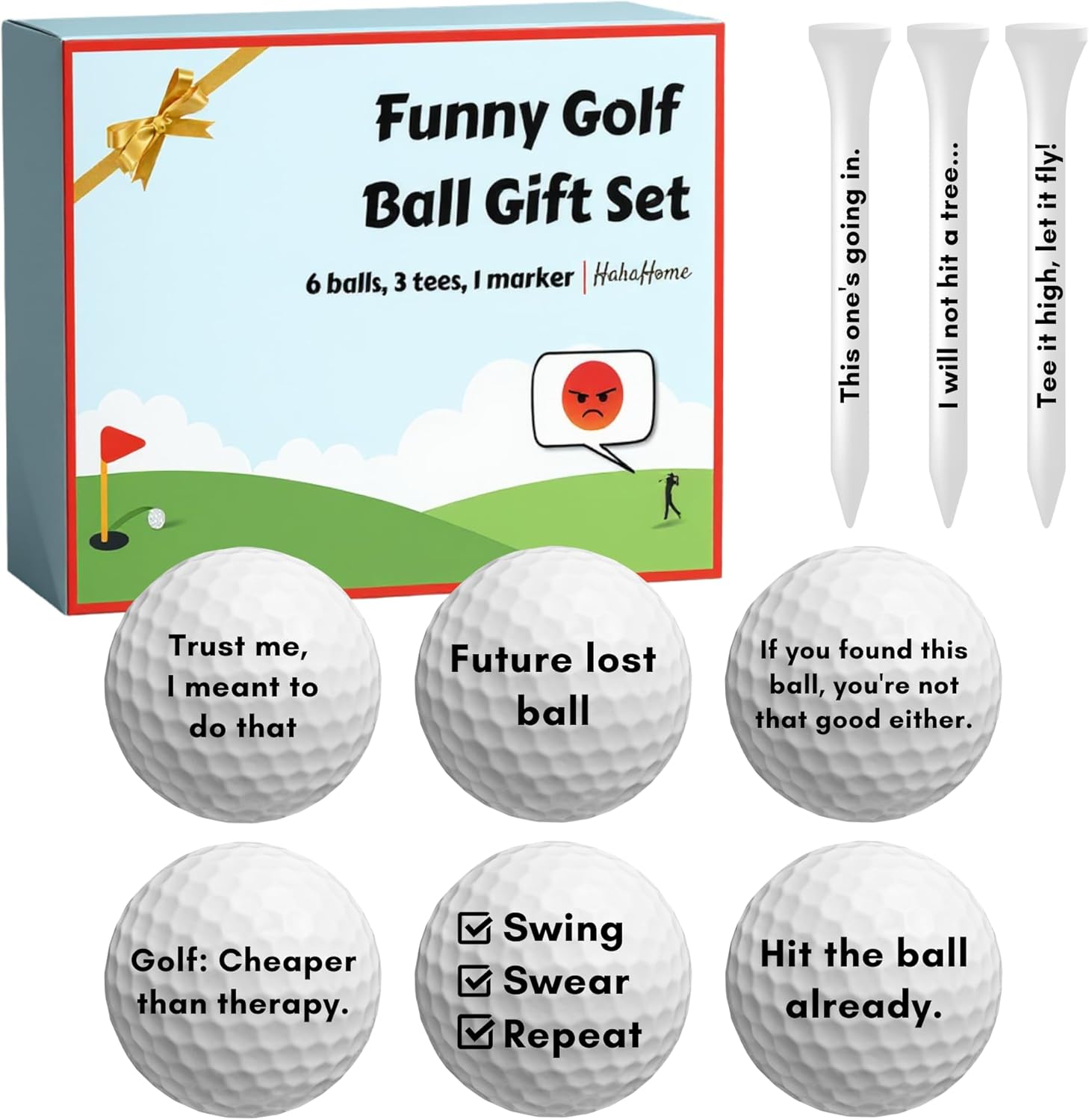 Personalized Funny Golf Ball Set