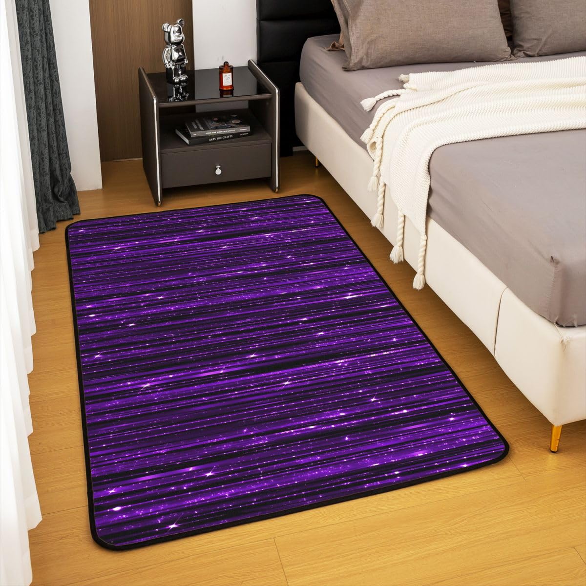Loussiesd Fioletowy dywan ombre 100 * 150 cm poliester