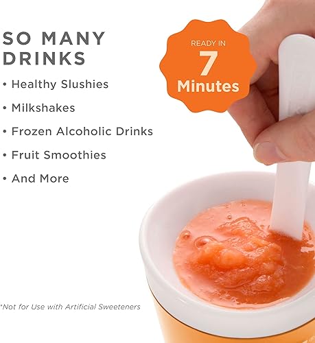 Vista 43 de Fábrica de batidos Zoku Slush y Shake Maker, color naranja, Púrpura