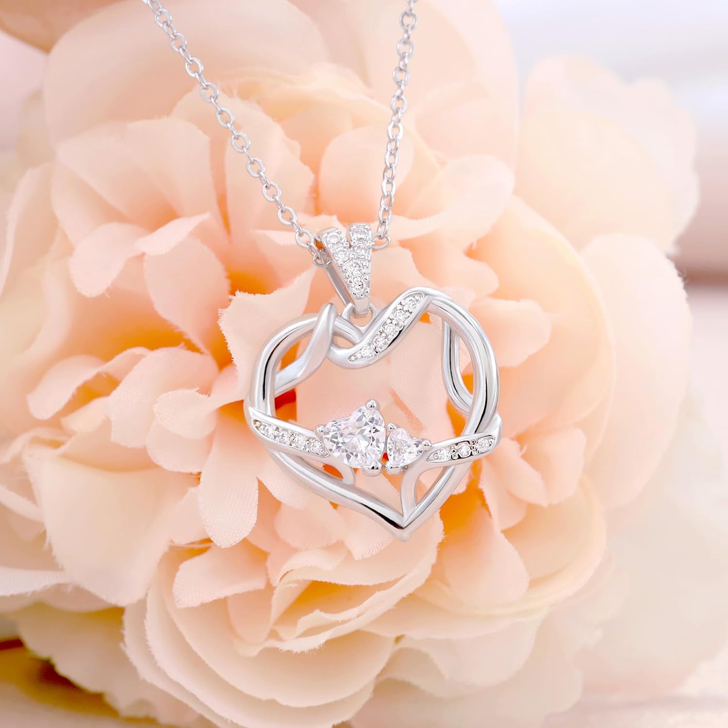 Sterling Silver Pendant Necklace Charms Hypoallergenic Fashion Jewelry Dainty Valentines Day Birthday Gift for Women - Image 6