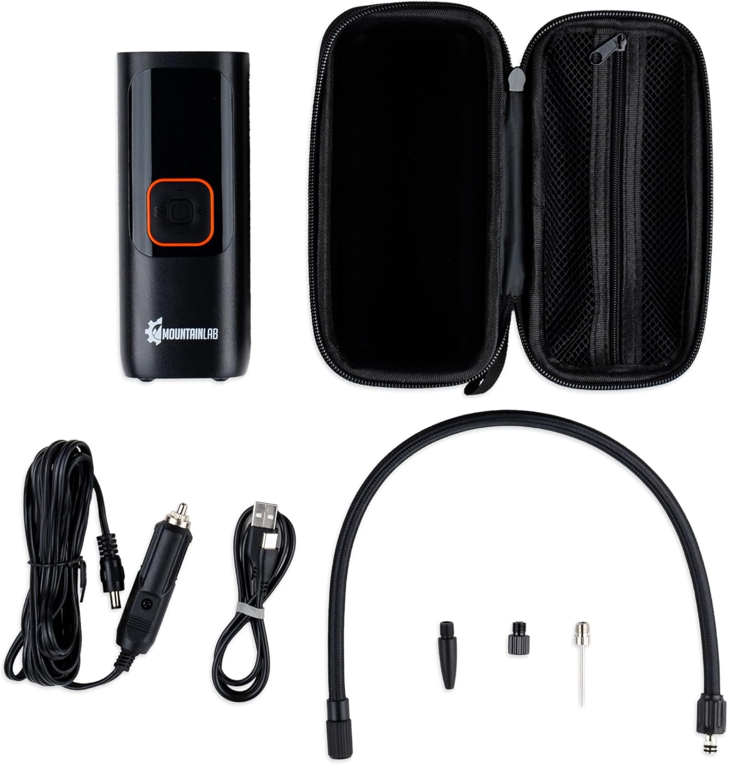 Mountain Lab TireBANK Max Portable Tire Inflator - 160 PSI Battery-Powered Air Pump with LED Flashlight, USB Power Bank, and Quick Fill Rate for Motorcycle, ATV, SxS, Trailer and Auto Tires