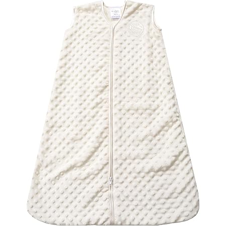 HALO Sleepsack Wearable Blanket, TOG 1.5, Velboa, Cream Plush Dots, Large