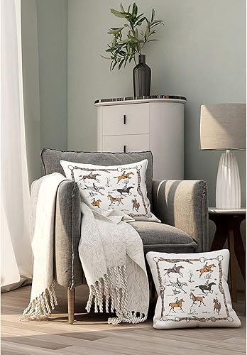 Miniatura 3 de Fundas de almohada para sofá, ecuestre, deportivo, decorativo, cuadrado, cama o sofá, funda de almohada para sofá, caza de zorros, jinete de