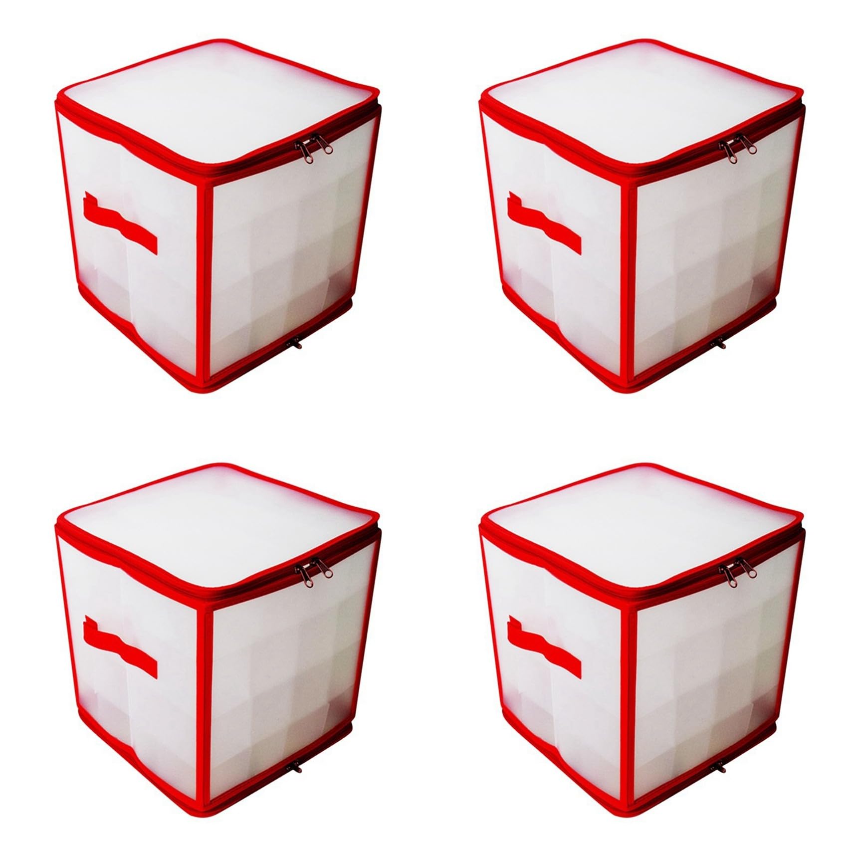 Hndhbfgrt 4X Baubles Storage Box Christmas Balls Storage Xmas Tree Decorations Organizer Bauble Storage Divider Toys Storage Box
