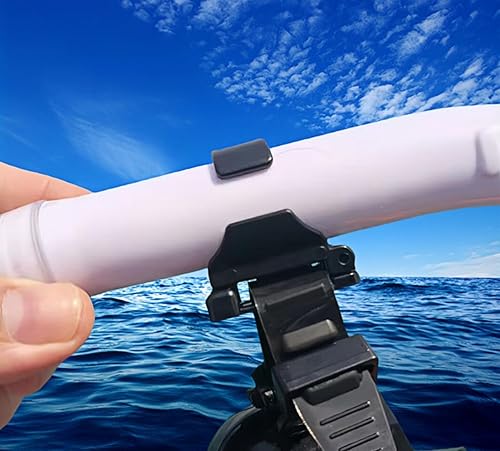 Miniatura 3 de Paquete de 8 soportes universales de plástico para buceo, con clip de tubo de esnórquel, buceo, buceo, esnórquel, correa de silicona para máscara de