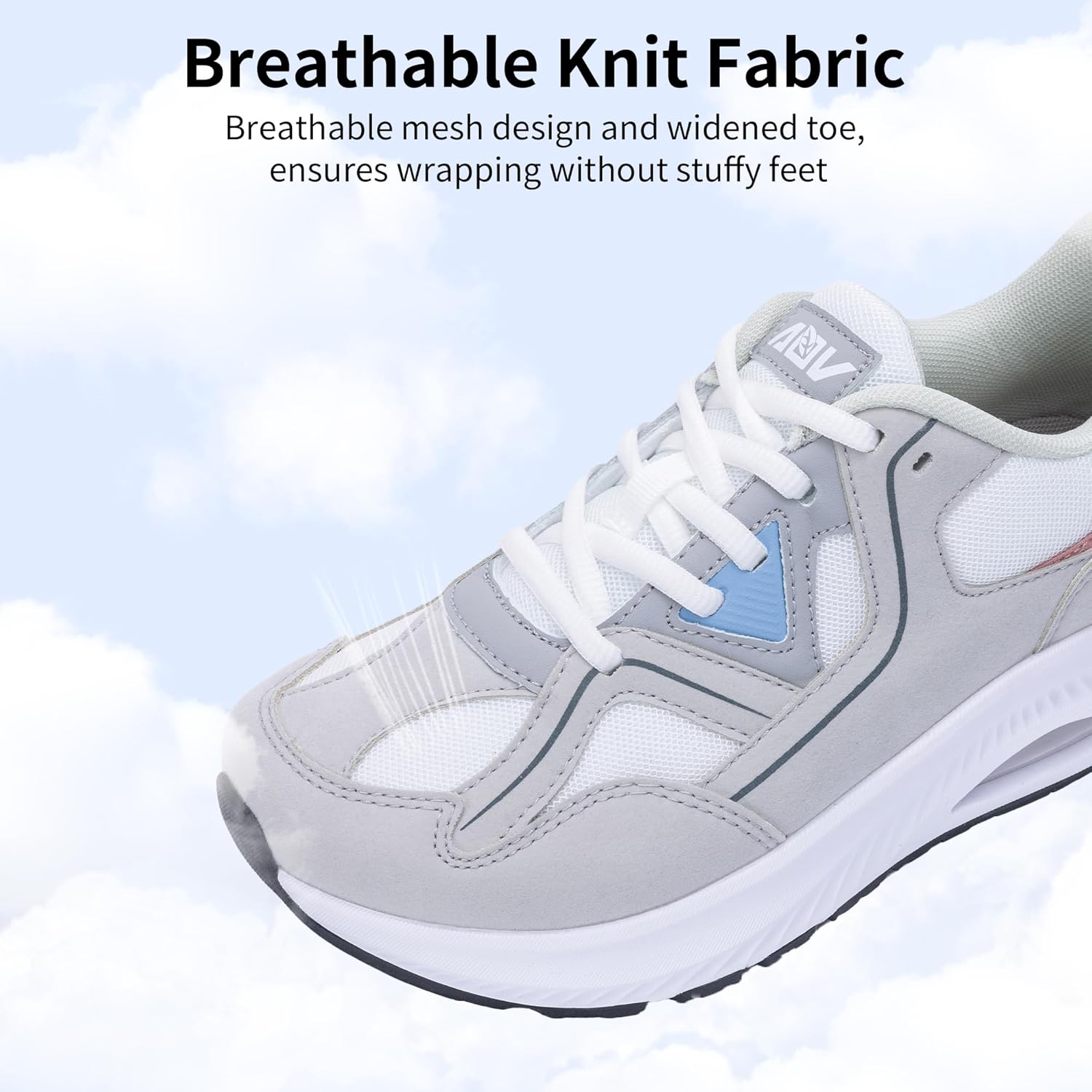 Womens Wide Toe Box Walking Shoes with Arch Support Plantar Fasciitis Tennis Sneakers Orthotic Shoes for Pain Relief - Image 4