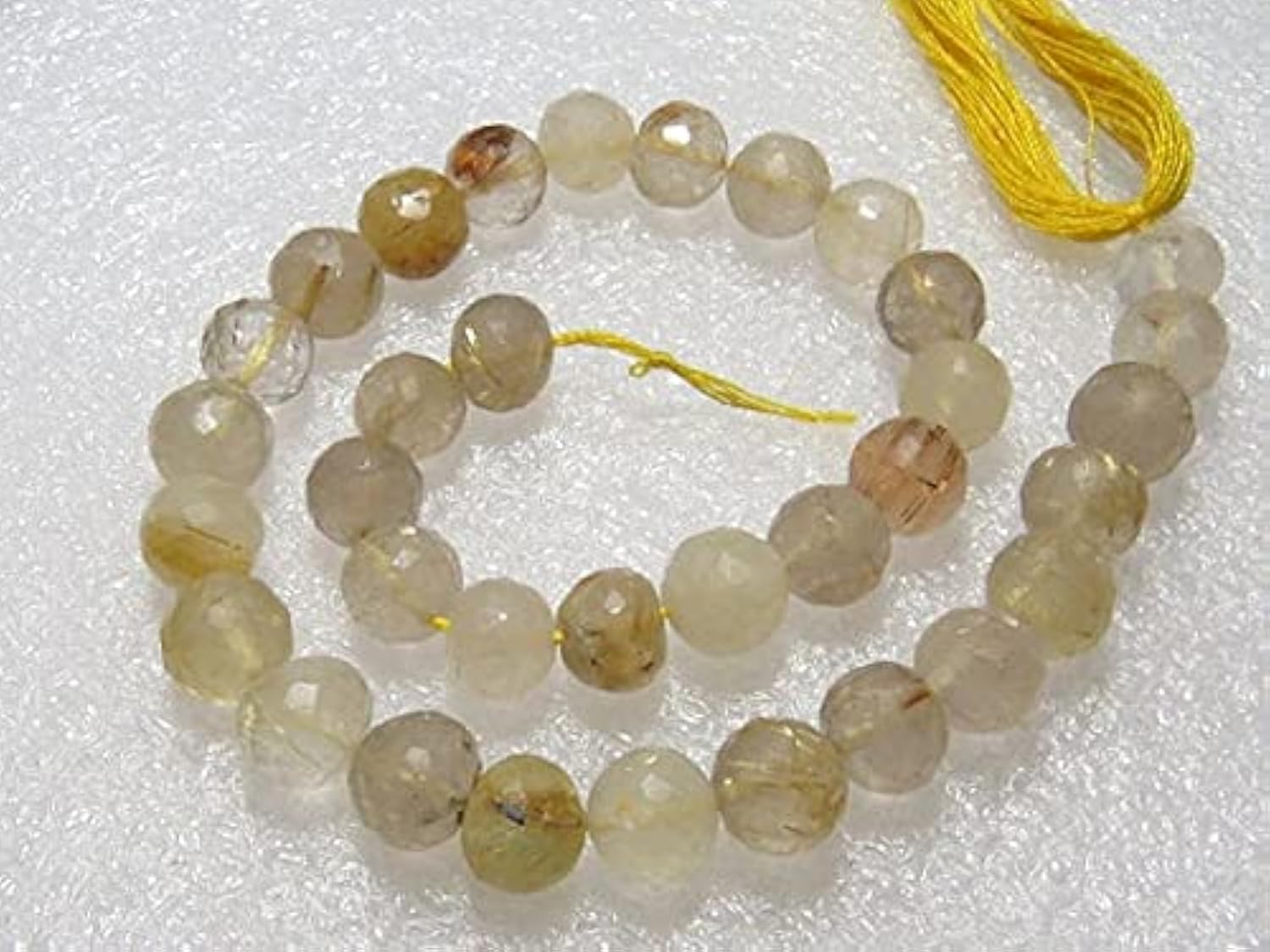 Quartz rutilé doré 7mm LKBEADS perles de qualité supérieure pour bijoux d'exception