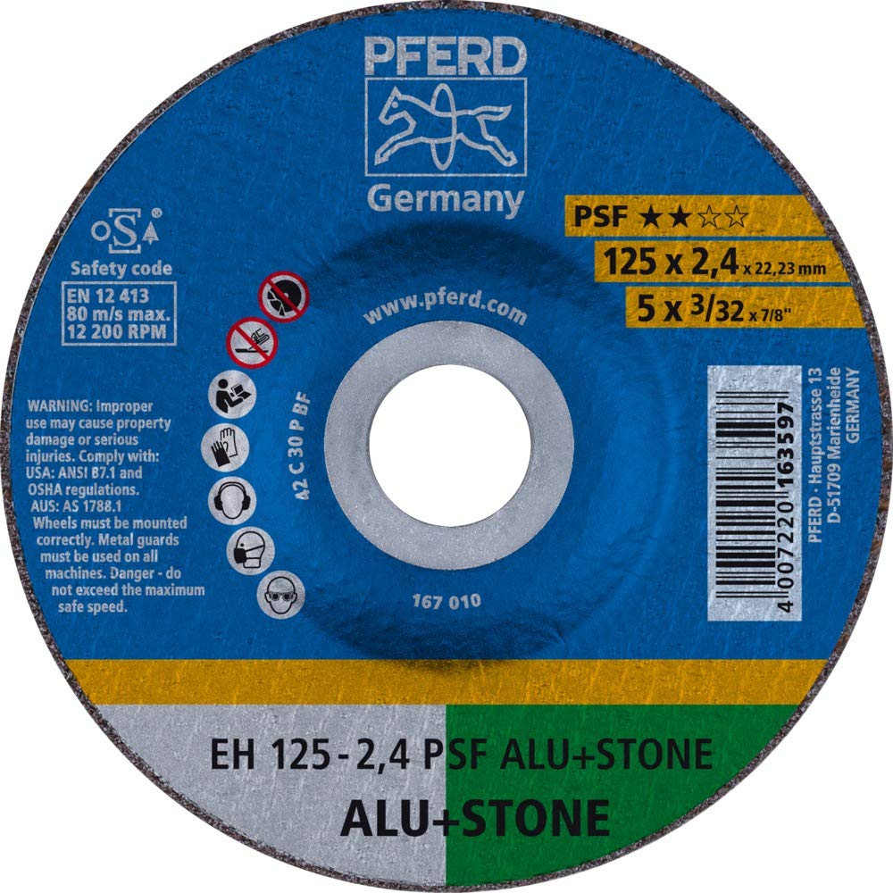 PFERD 61820222 - Discos de corte (25 unidades, EH 125-2,4, aluminio y piedra)