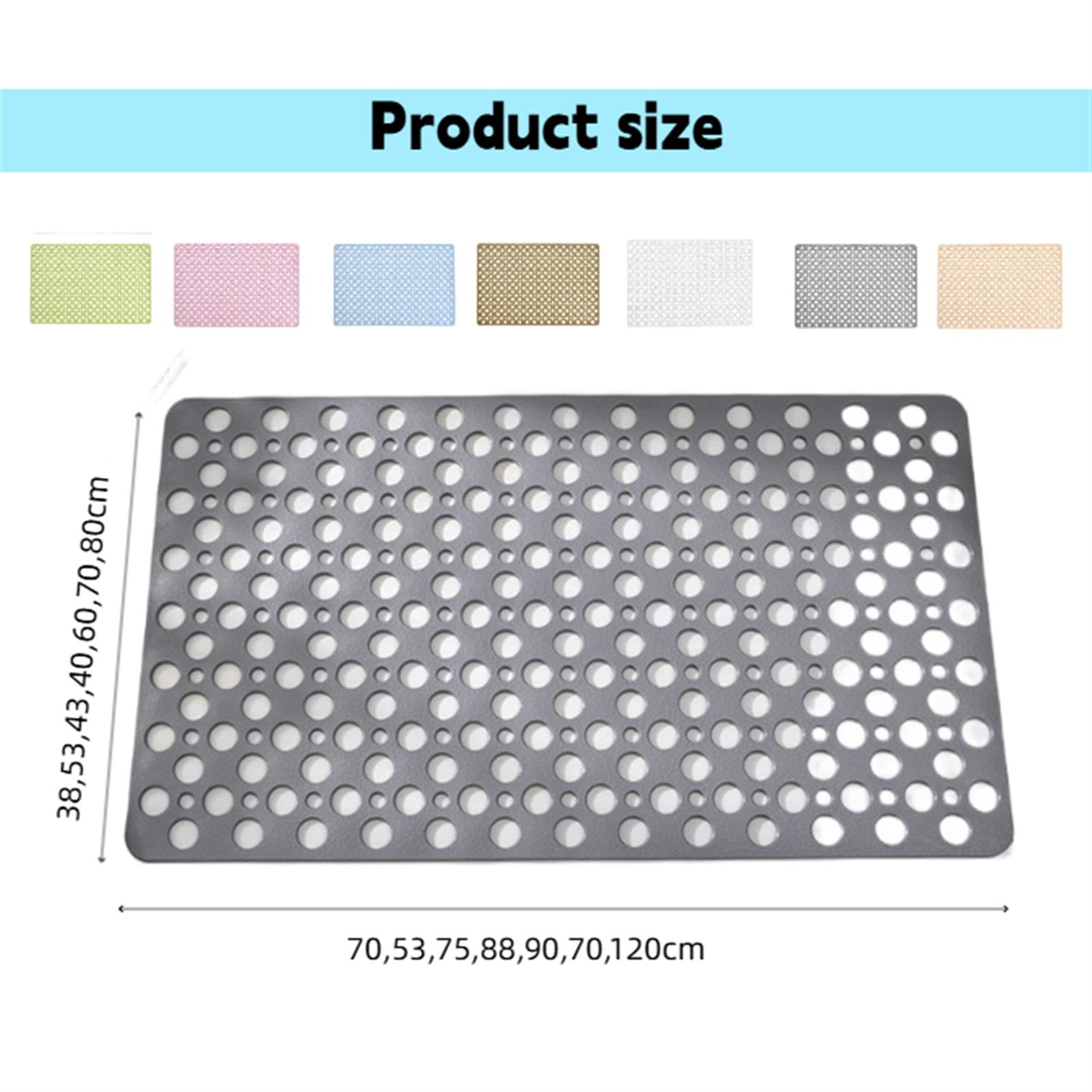 Alfombrilla Antideslizante BañEra y Ducha con Ventosas, Drenaje Secado RáPido, Alfombrilla BañO Suave y CóModa para BañEra, Suelo, Azulejos, Seguro Personas Mayores