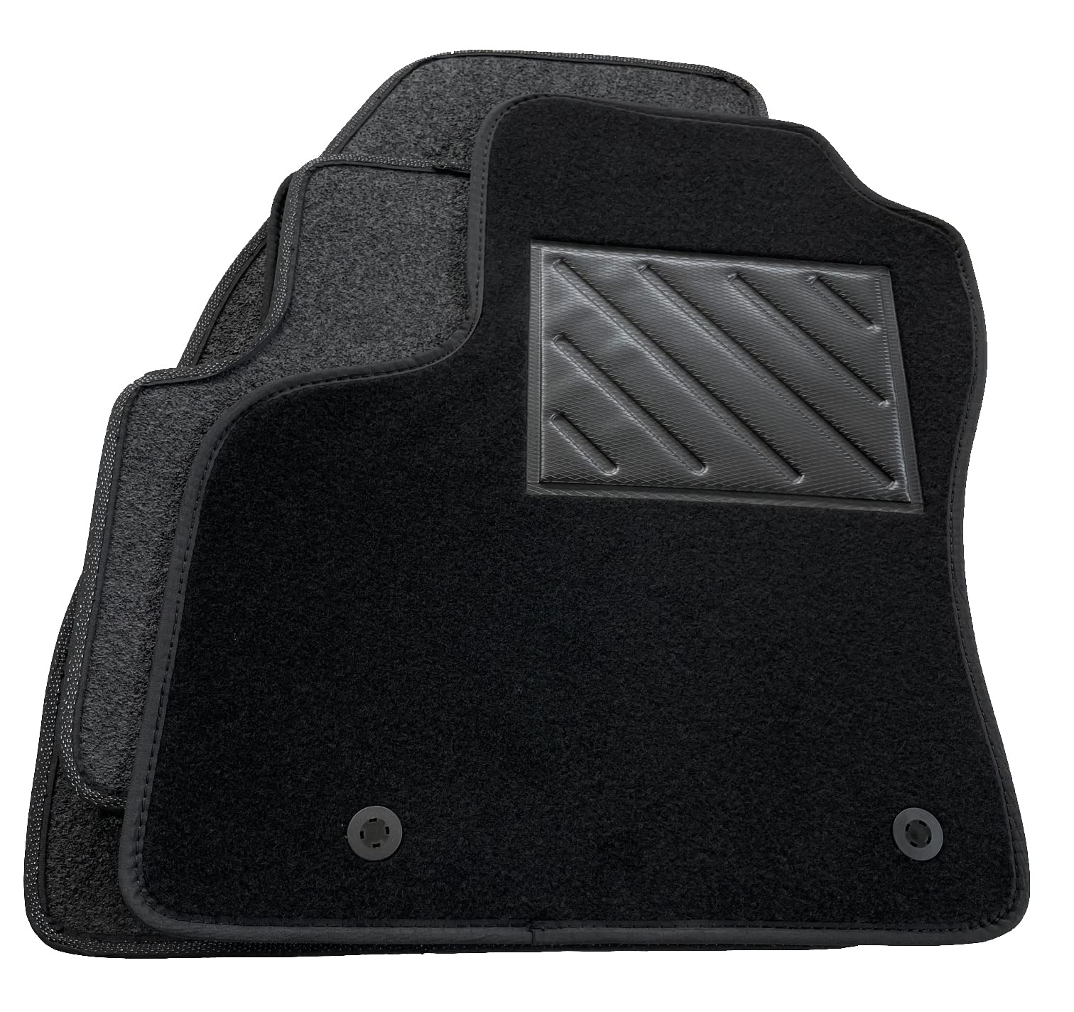 Tappetini In Gomma Per Fiat Qubo Dal 06.2008, Design A Vaschetta Con Bordi Rialzati, Antiscivolo, Set Completo Anteriore/posteriore
