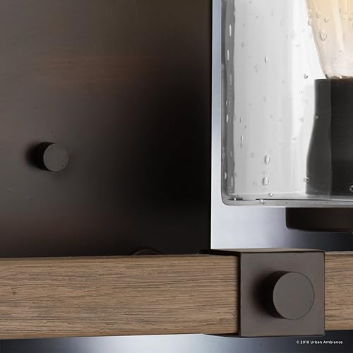 Miniatura 4 de Urban Ambiance Lámpara de tocador de baño vintage de lujo, tamaño grande: 8 pulgadas de alto x 32.25 pulgadas de ancho, con elementos modernos de