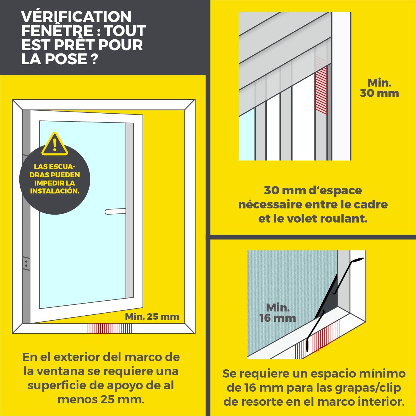 EASYmaxx Insect Protect - Moustiquaire télescopique pour fenêtre - Avec cadre prémonté - Moustiquaire extensible - Moustiquaire intégrée - Anthracite