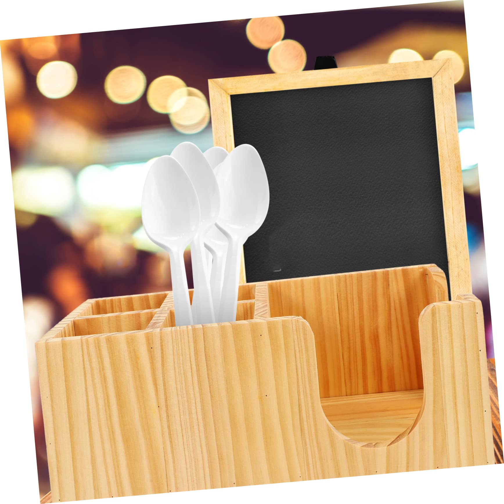 Cabilock Organizer mit Einfachem Design Aufbewahrungsbox mit Facheinteilung Kaffeebar Praktisches Stauraum Accessoire für Theken Kaffeezubehör und Teezubehör