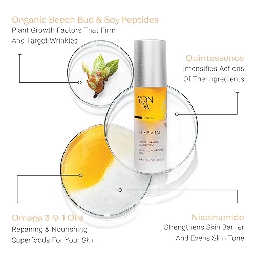 Miniatura 3 de Yon-Ka Elixir Vital Concentrate (1.0 fl oz) Tratamiento revitalizante antienvejecimiento para hidratar y remineralizar la piel, suero antiarrugas