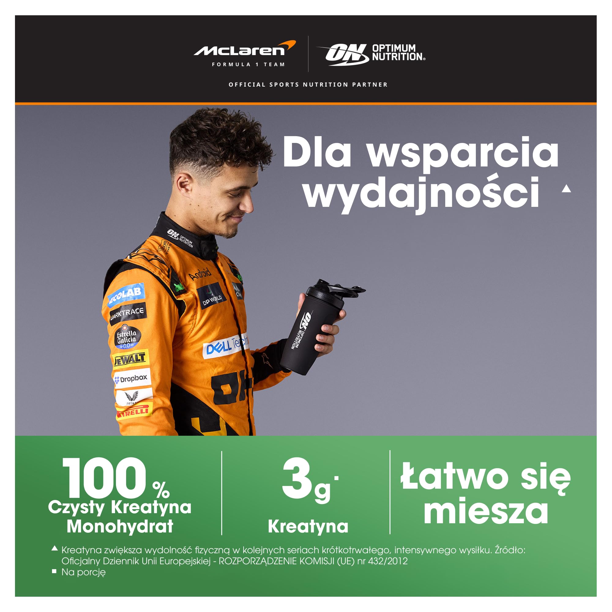 Optimum Nutrition Micronised Creatine Powder, 100% czystego monohydratu kreatyny w proszku dla wydolności i mocy mięśni, Bezsmakowy, 93 porcje, 317 g