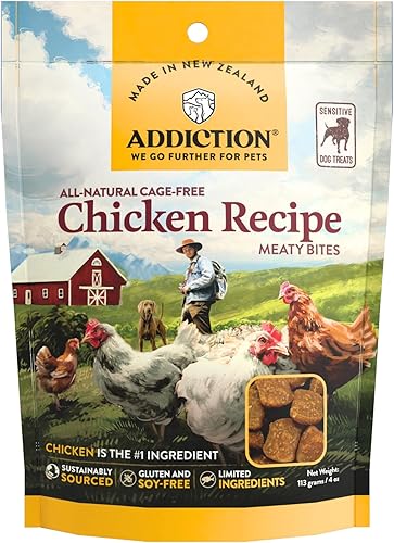 Vista 42 de Addiction Meaty Bites - Golosinas hipoalergénicas para perros - Hecho en Nueva Zelanda - Alto contenido de carne - Sin gluten y granos - Golosinas