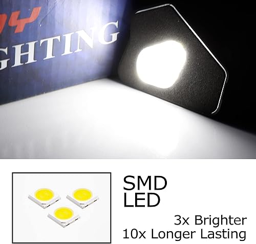 Miniatura 2 de iJDMTOY Blanco 18-SMD Full LED debajo del espejo lateral luces compatibles con Mercedes W204 Clase C, W212 Clase E, W221 Clase S, Clase C117 CLA,