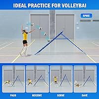 Vista 4 de Red de rebote de lanzamiento de béisbol, objetivo de bateo de 9 hoyos, redes de entrenamiento de softbol con zona de ataque, 2 redes