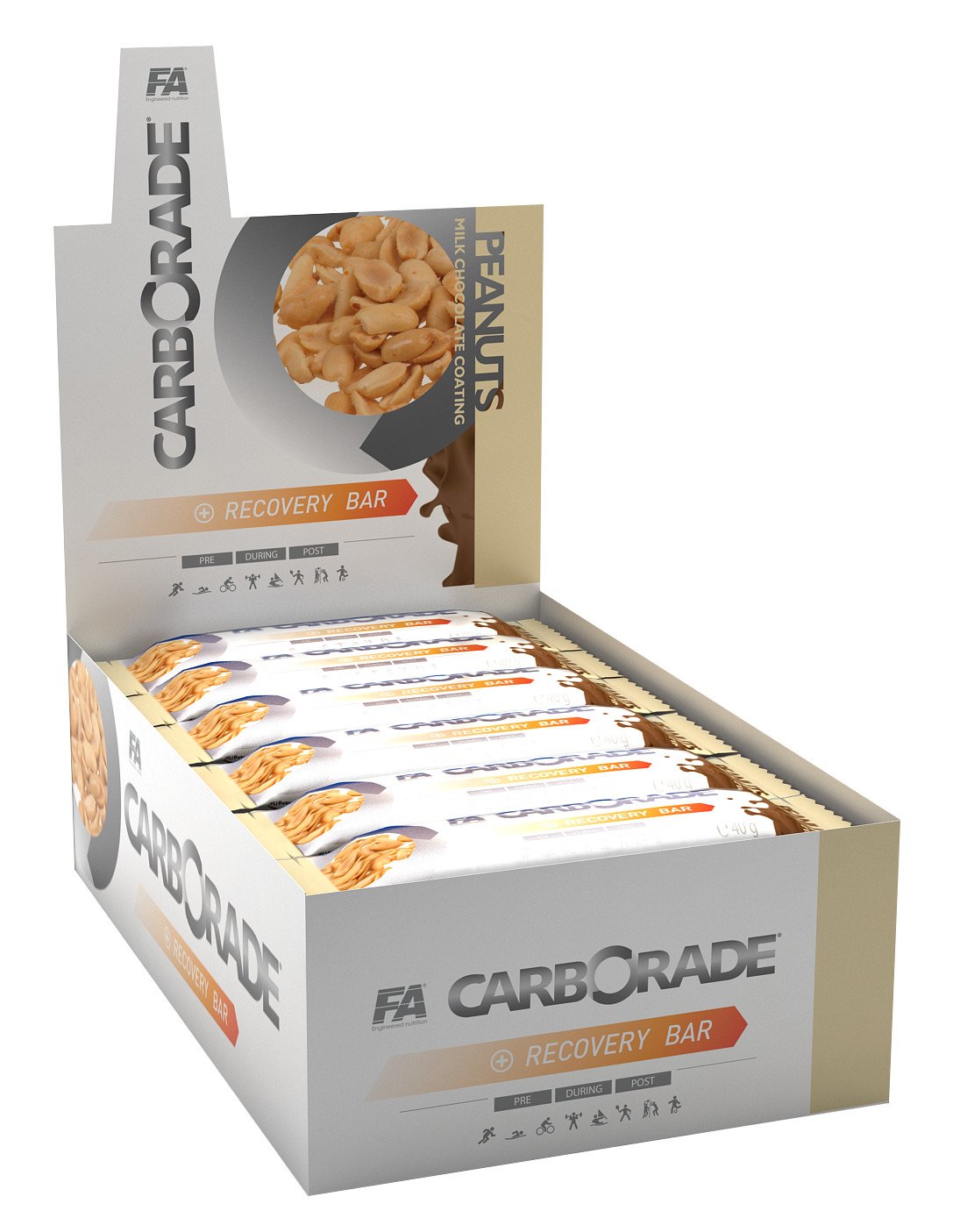 FA Engineered Nutrition40 g Chocolate Peanut Carborade Recovery Bar - Pack of 24Compact by Design (Certified by Amazon)